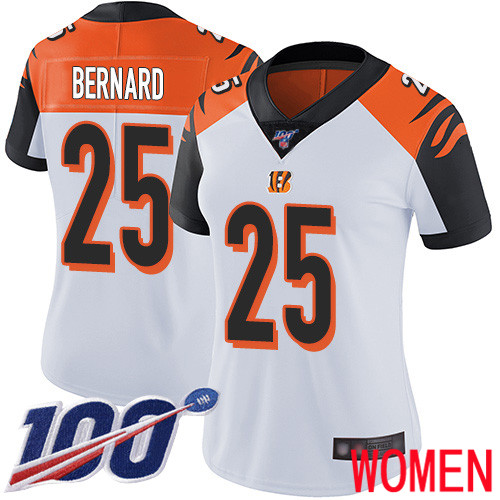 Cincinnati Bengals Limited White Women Giovani Bernard Road Jersey NFL Footballl #25 100th Season Vapor Untouchable